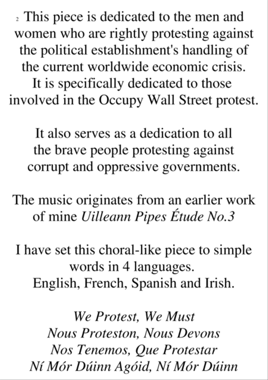Protest Song - SATB 4-Part scores gallery preview page 2