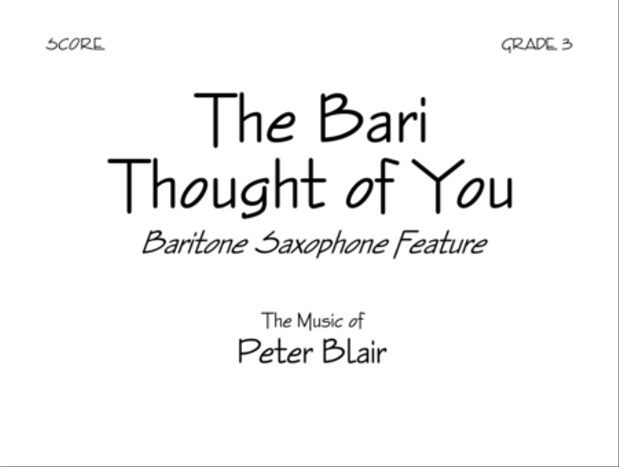 The Bari Thought of You - Score Baritone Saxophone scores gallery preview page 1