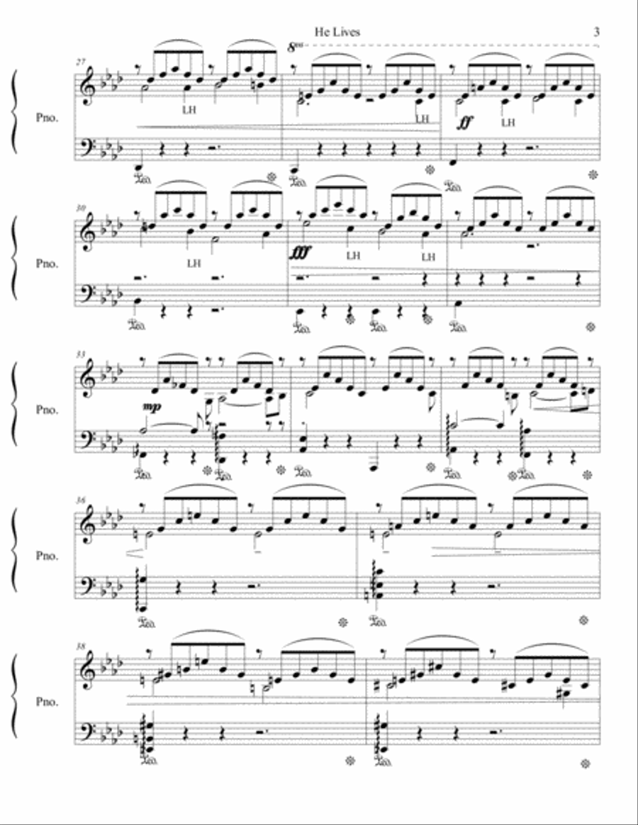 Liebestraum No. 3 Piano Solo scores gallery preview page 3