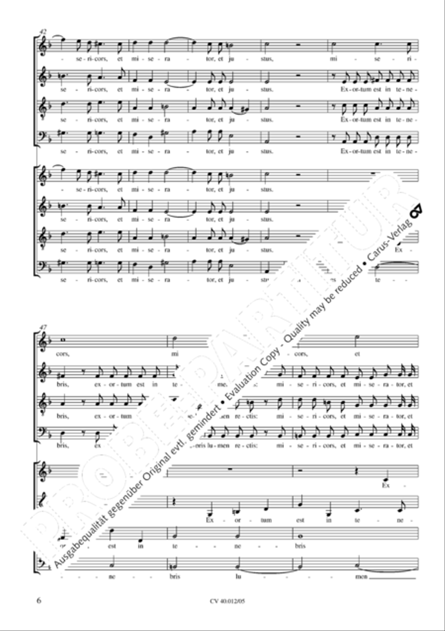 Beatus vir (How blest is he) Psalm 111 4-Part scores gallery preview page 7