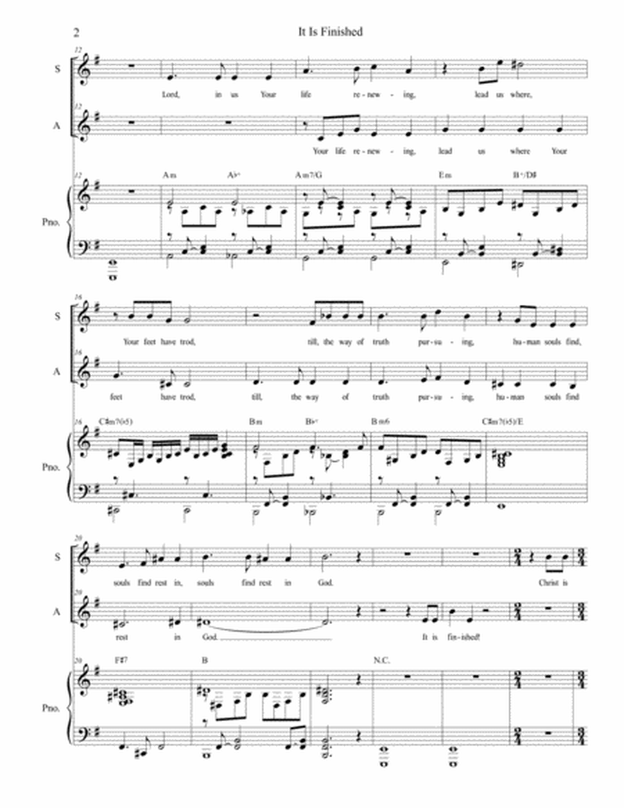 It Is Finished (for 2-part choir - (SA) image number null