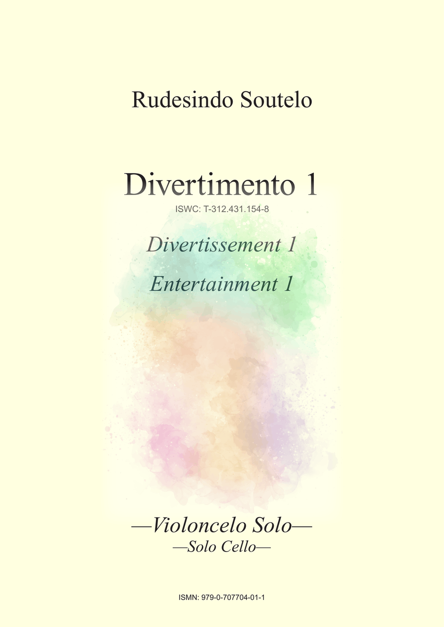 Divertimento 1 / Divertissement 1 / Entertainment 1 Cello Solo scores gallery preview page 1