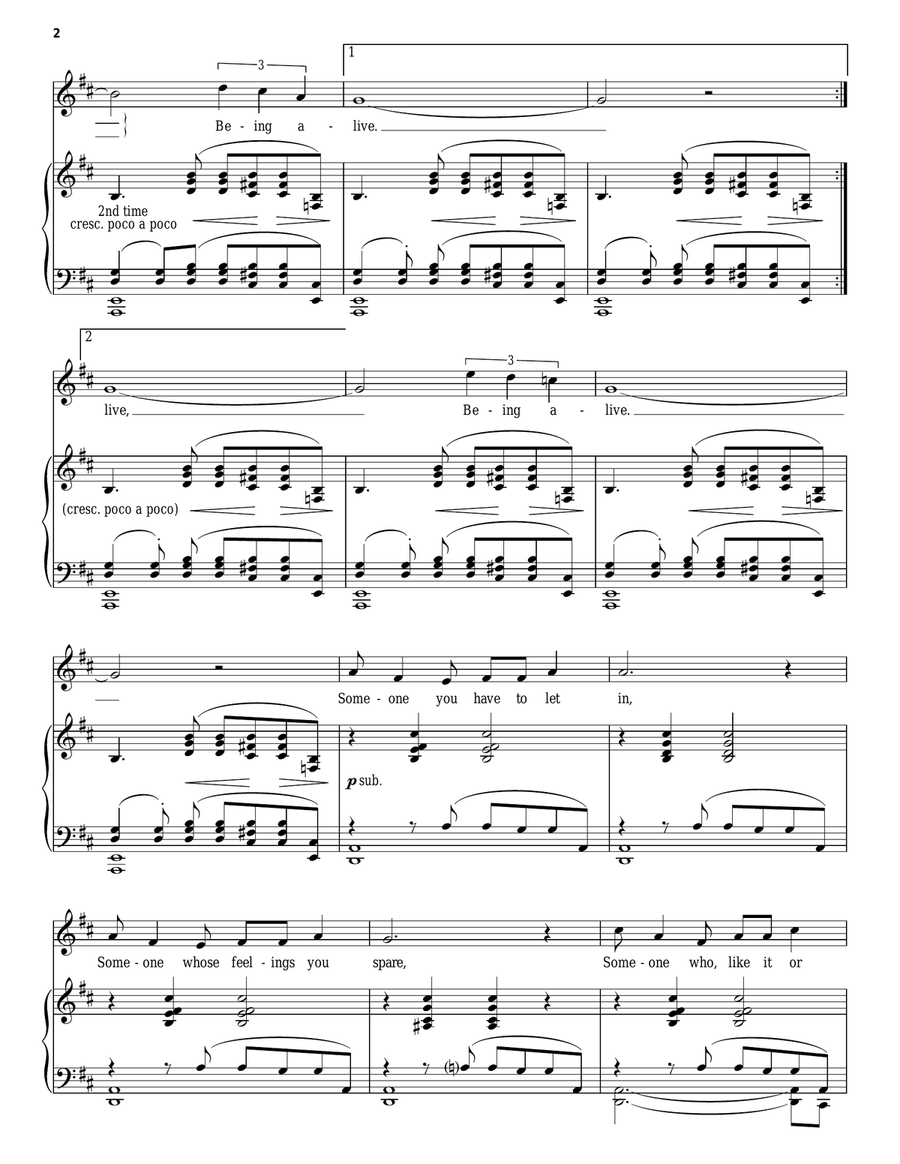 Being Alive Being Alive Guitar scores gallery preview page 2
