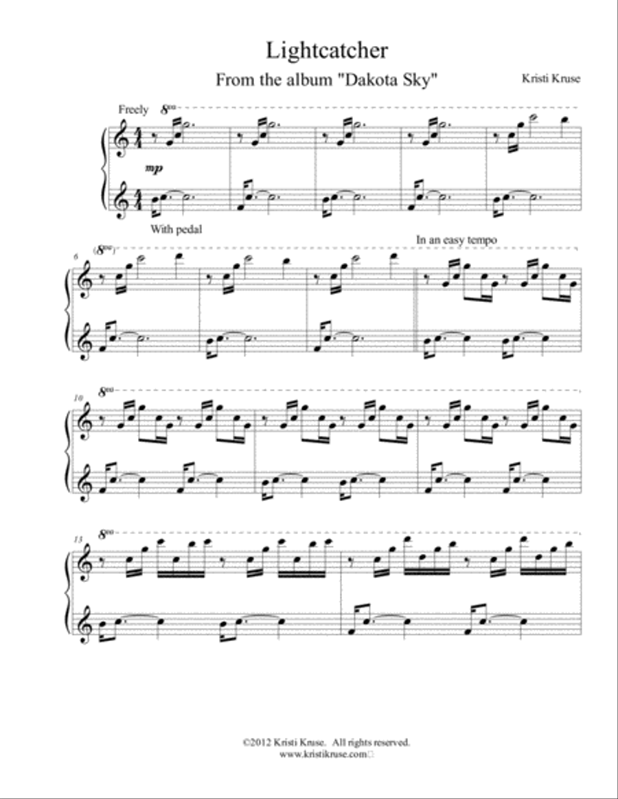 Lightcatcher Piano Solo scores gallery preview page 2