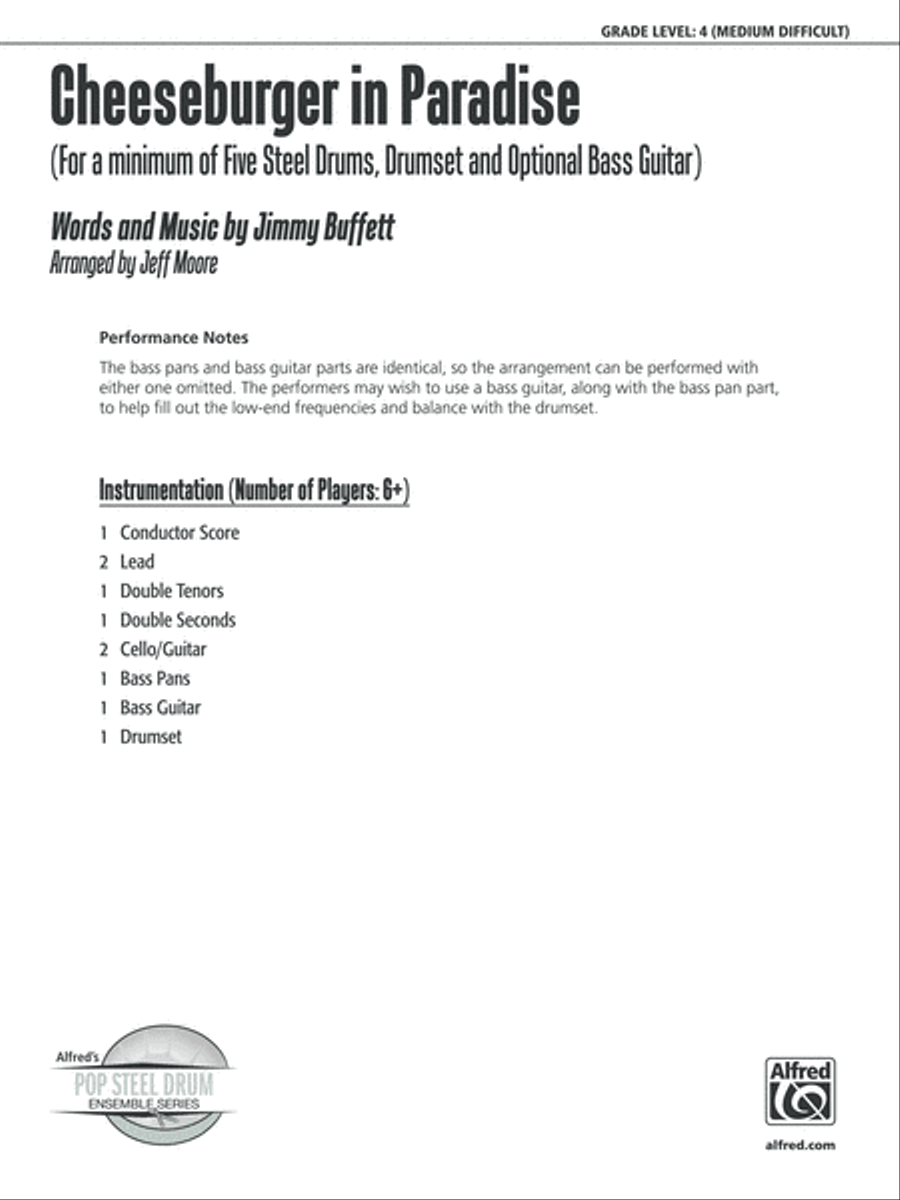 Cheeseburger in Paradise Steel Drum Band scores gallery preview page 2