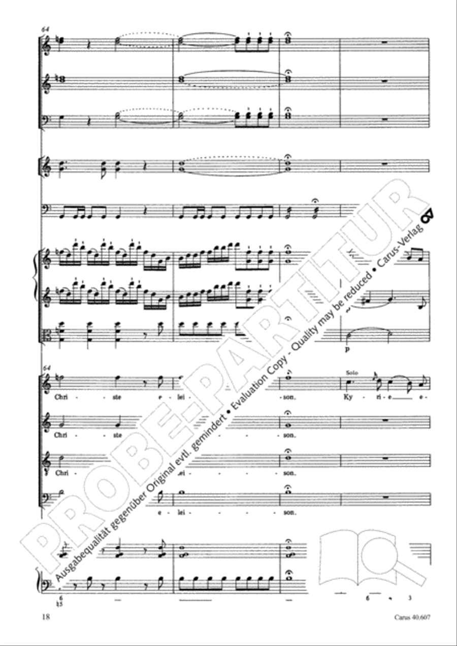 Mass in time of war (Missa in tempore belli) 4-Part scores gallery preview page 29