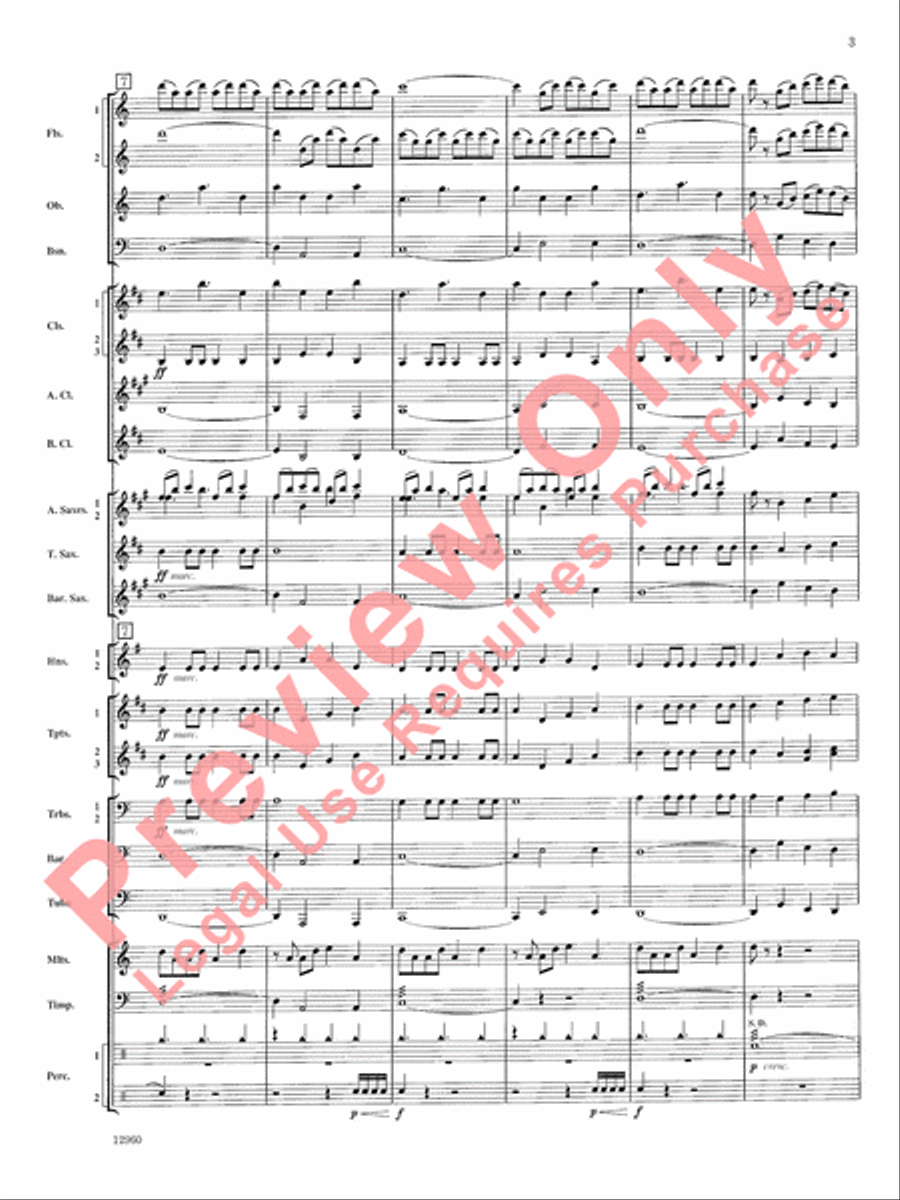 Sailing Songs Concert Band scores gallery preview page 4
