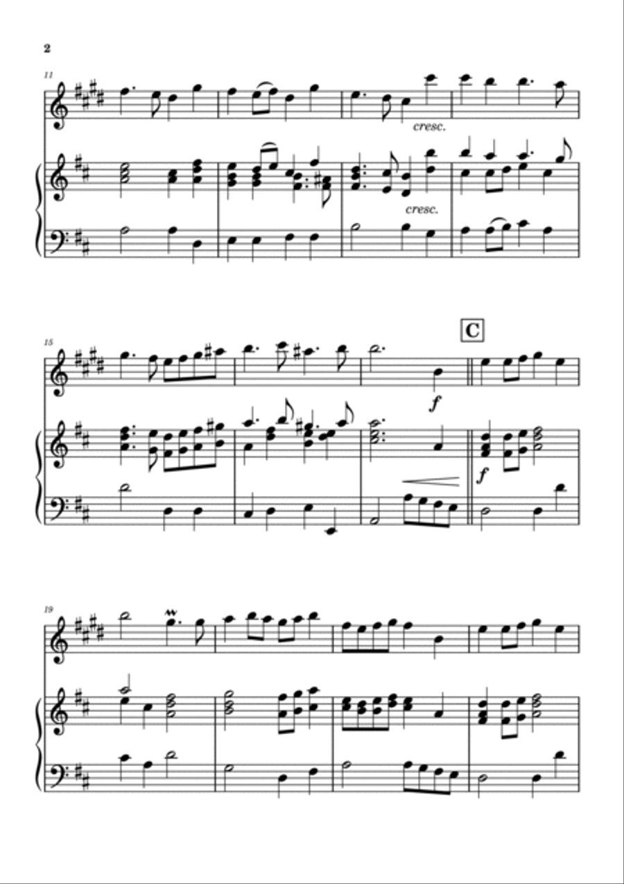 Prelude (from 'Te Deum') - EUROVISION SONG CONTEST THEME Chamber Music scores gallery preview page 2