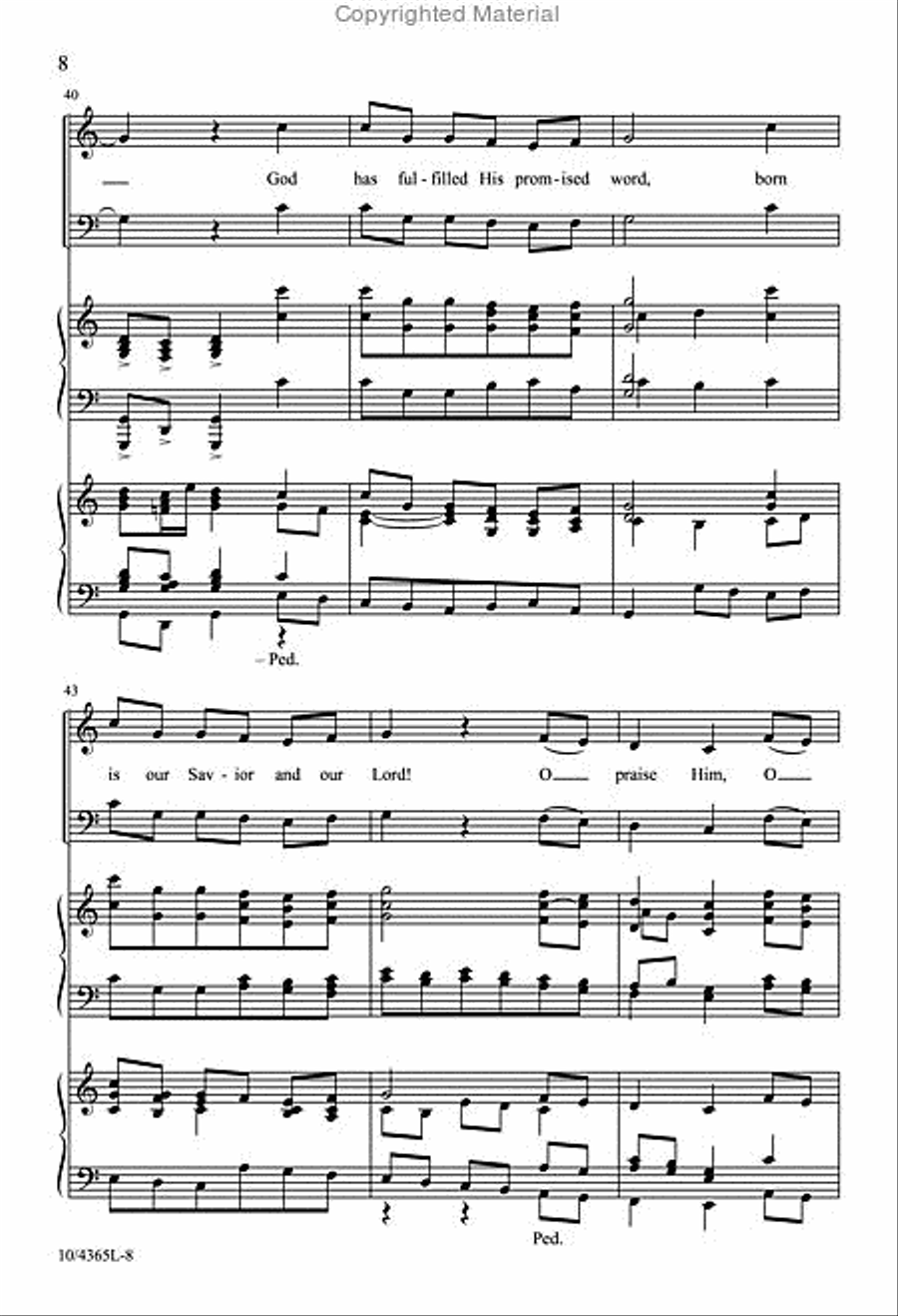 Hear How the Bells of Christmas Play 4-Part scores gallery preview page 8