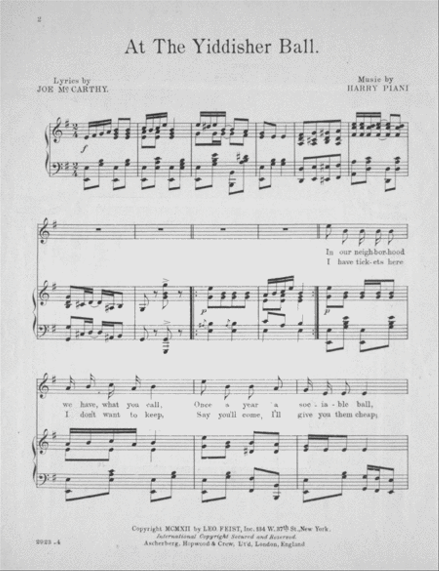At the Yiddisher Ball Voice scores gallery preview page 2