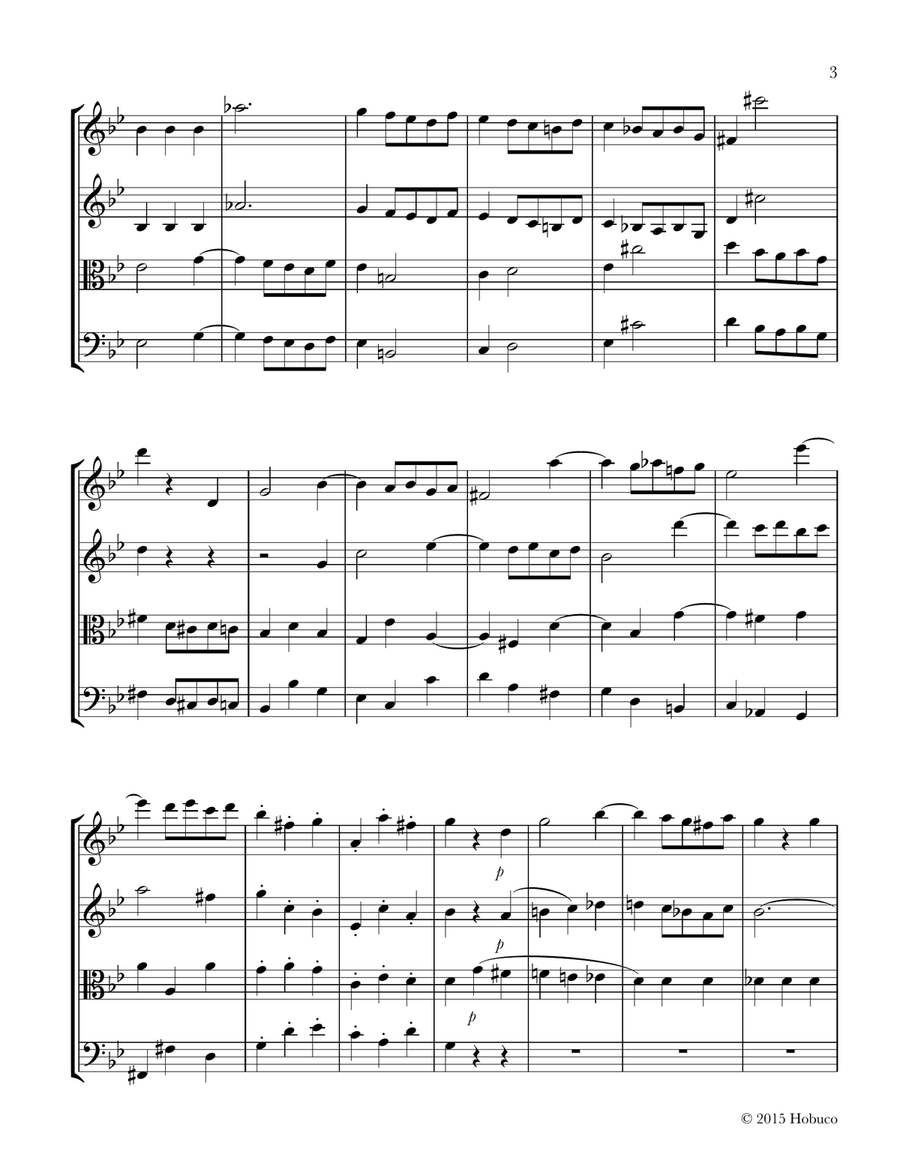 Rumpelstiltskin Meets Mozart for String Quartet String Quartet scores gallery preview page 3