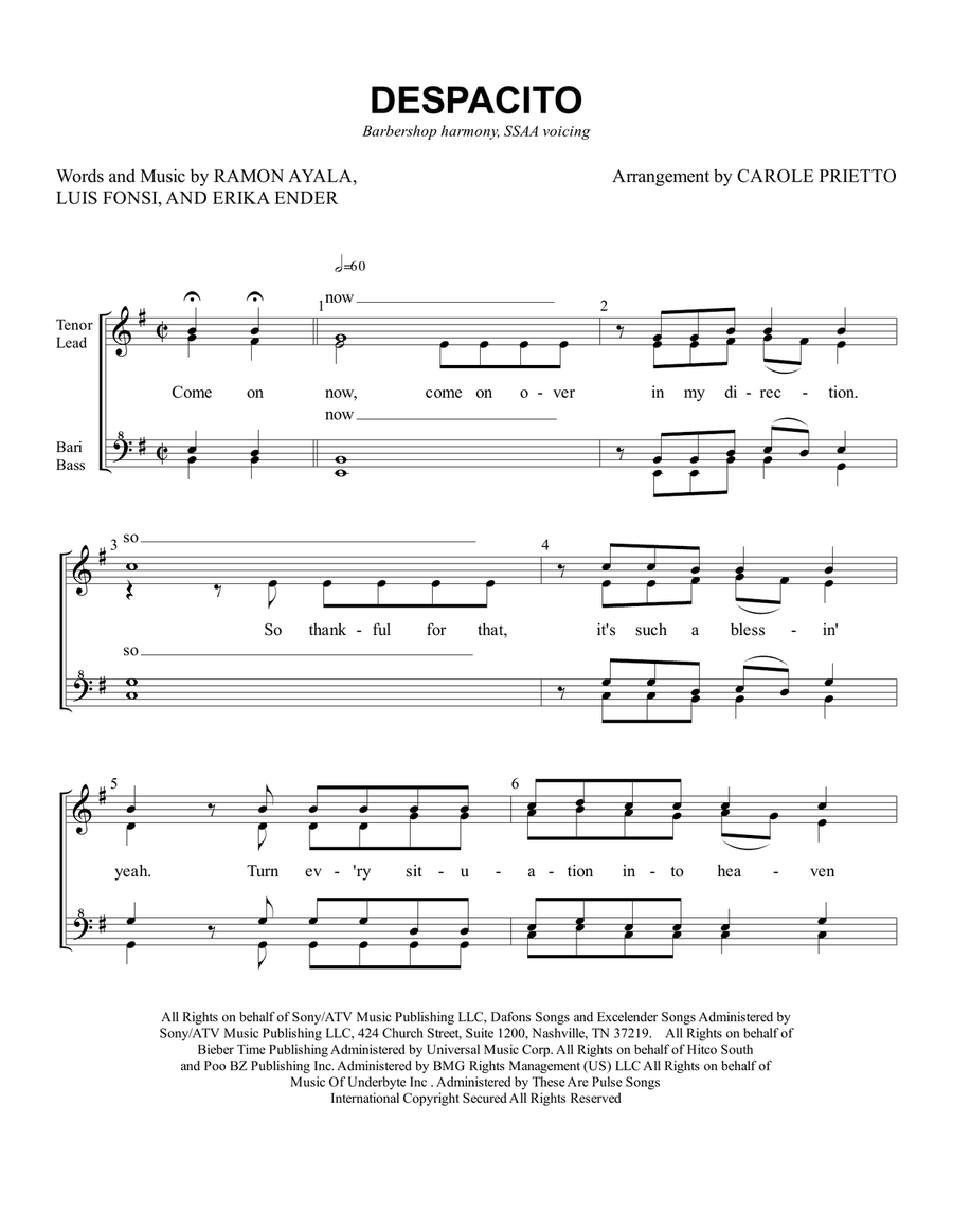 Despacito Despacito SSAA scores gallery preview page 1
