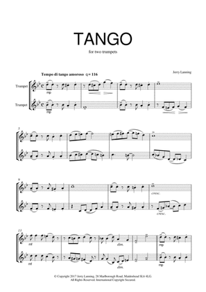 Book cover for Tango for two trumpets