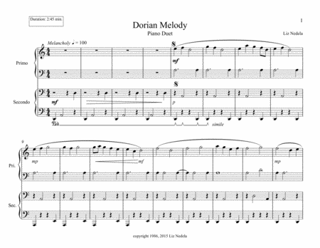 Duets on the Mode 2. Dorian Melody image number null