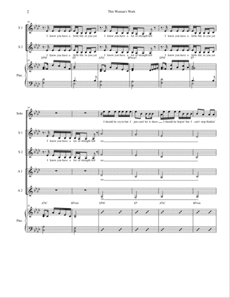 This Woman's Work SSA scores gallery preview page 2