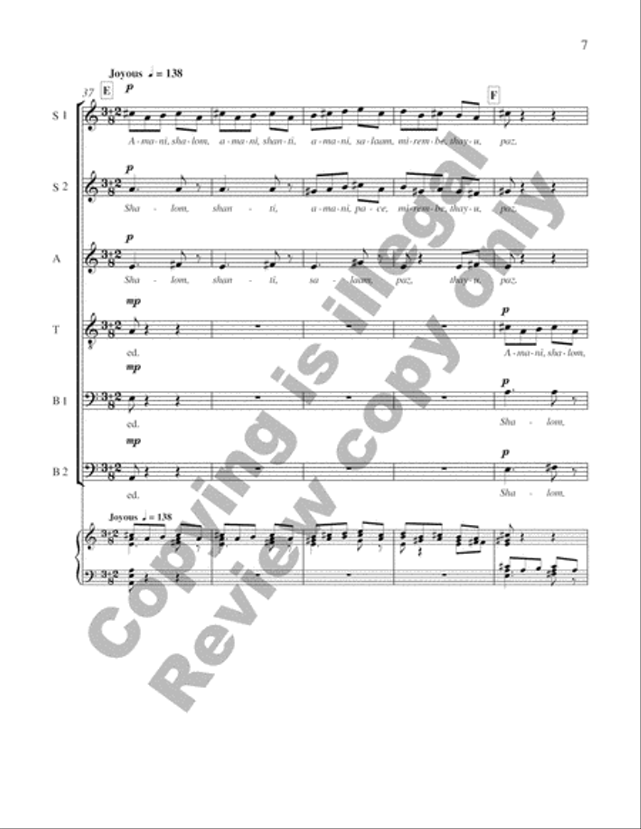 A Vision of Peace: 1. United SSATBB scores gallery preview page 12