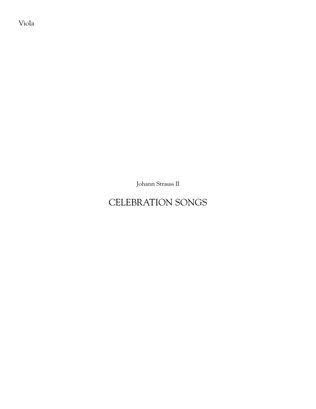 Book cover for Celebration Songs (from Die Fledermaus) - Viola