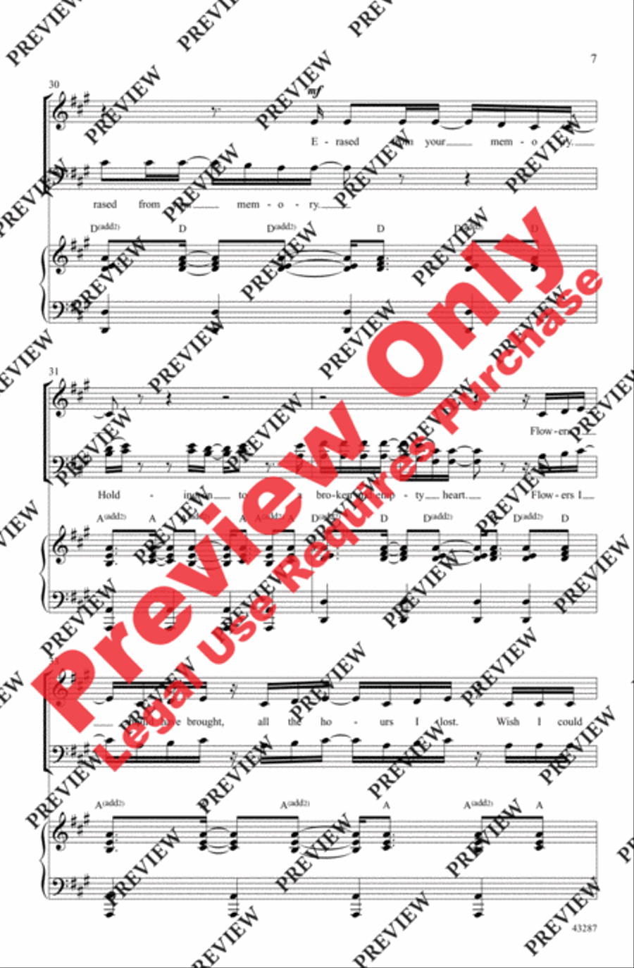 Everything I Didn't Say 4-Part scores gallery preview page 7