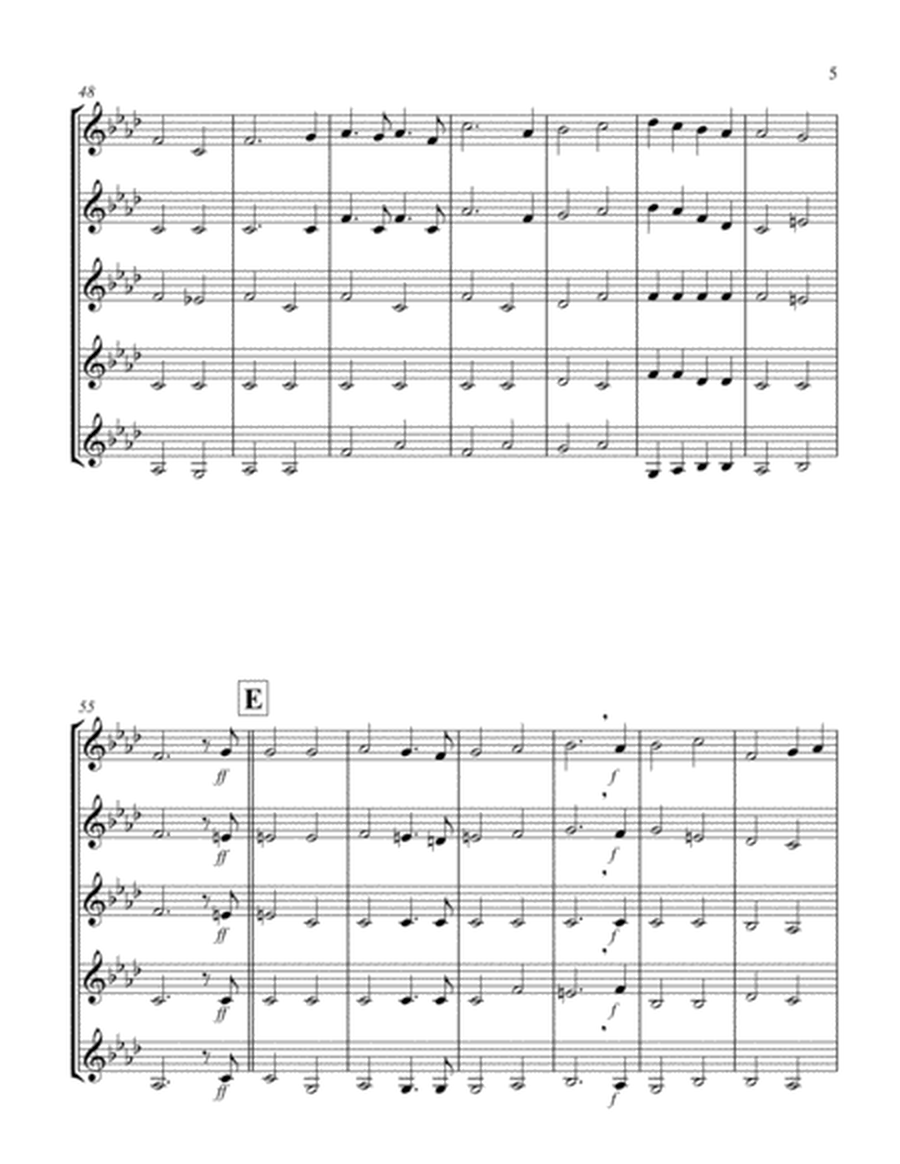 Burgundian Air/March of the Three Kings (F min) (Violin Quintet)