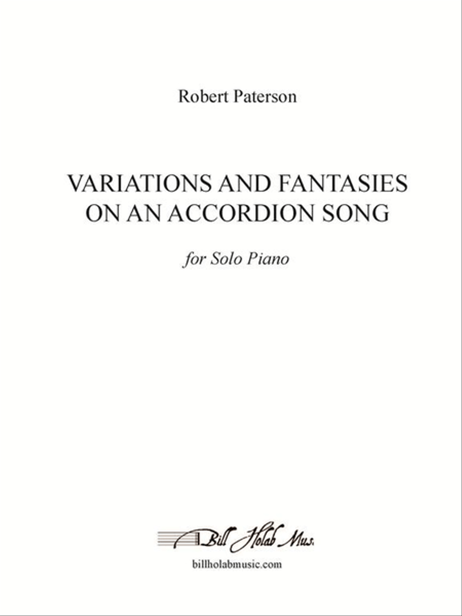 Variations and Fantasies on an Accordion Song Piano Solo scores gallery preview page 1