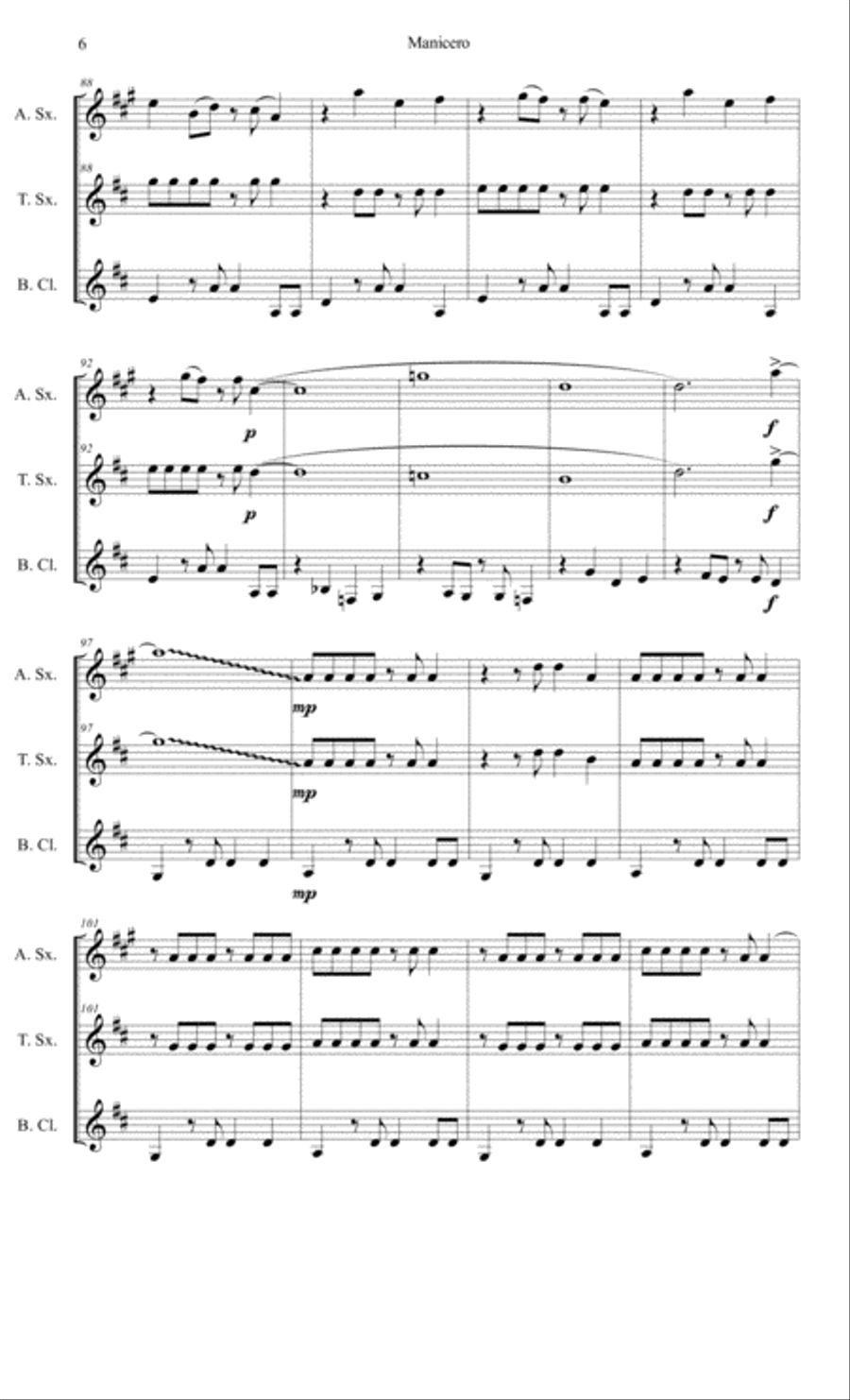 Manicero Manicero Woodwind Trio scores gallery preview page 6