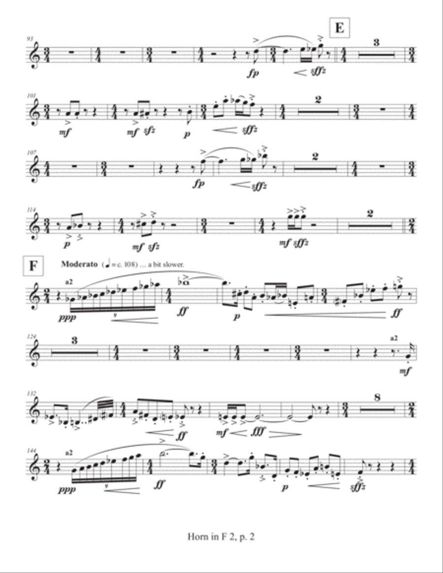Concerto for Concert Band (2011) Horn part 2 Concert Band scores gallery preview page 2