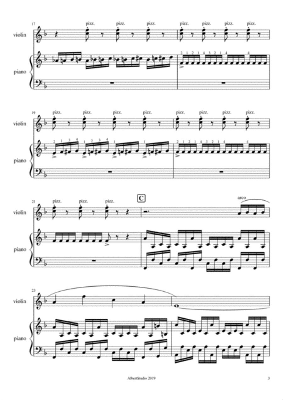 Dont back down and dont give up Violin Solo scores gallery preview page 3