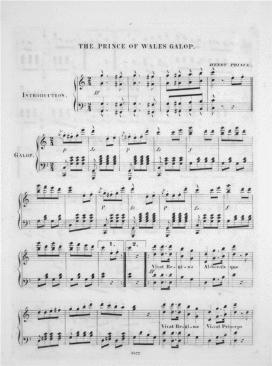 The Prince of Wales Galop Piano Solo scores gallery preview page 2