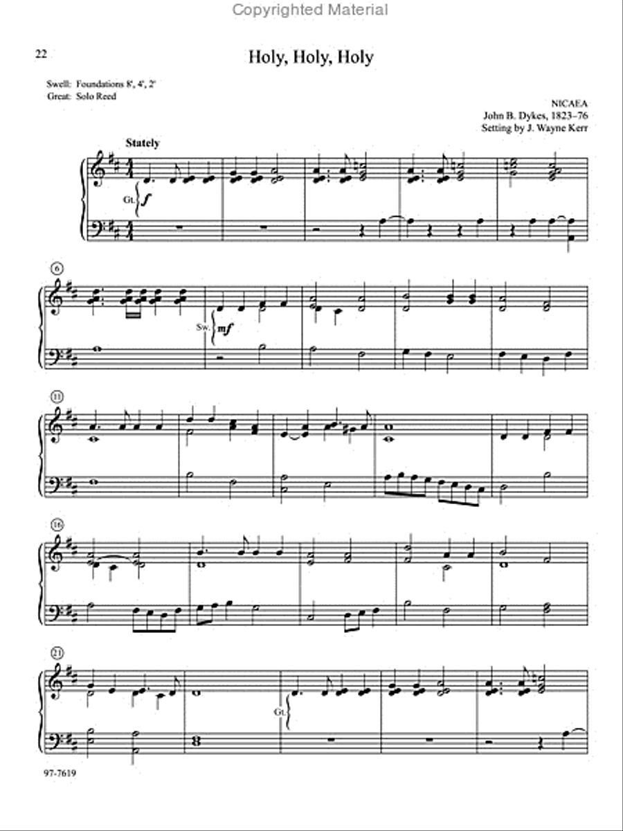 All the Saints Adore Thee: Easy Hymn Preludes for Manuals Organ scores gallery preview page 12