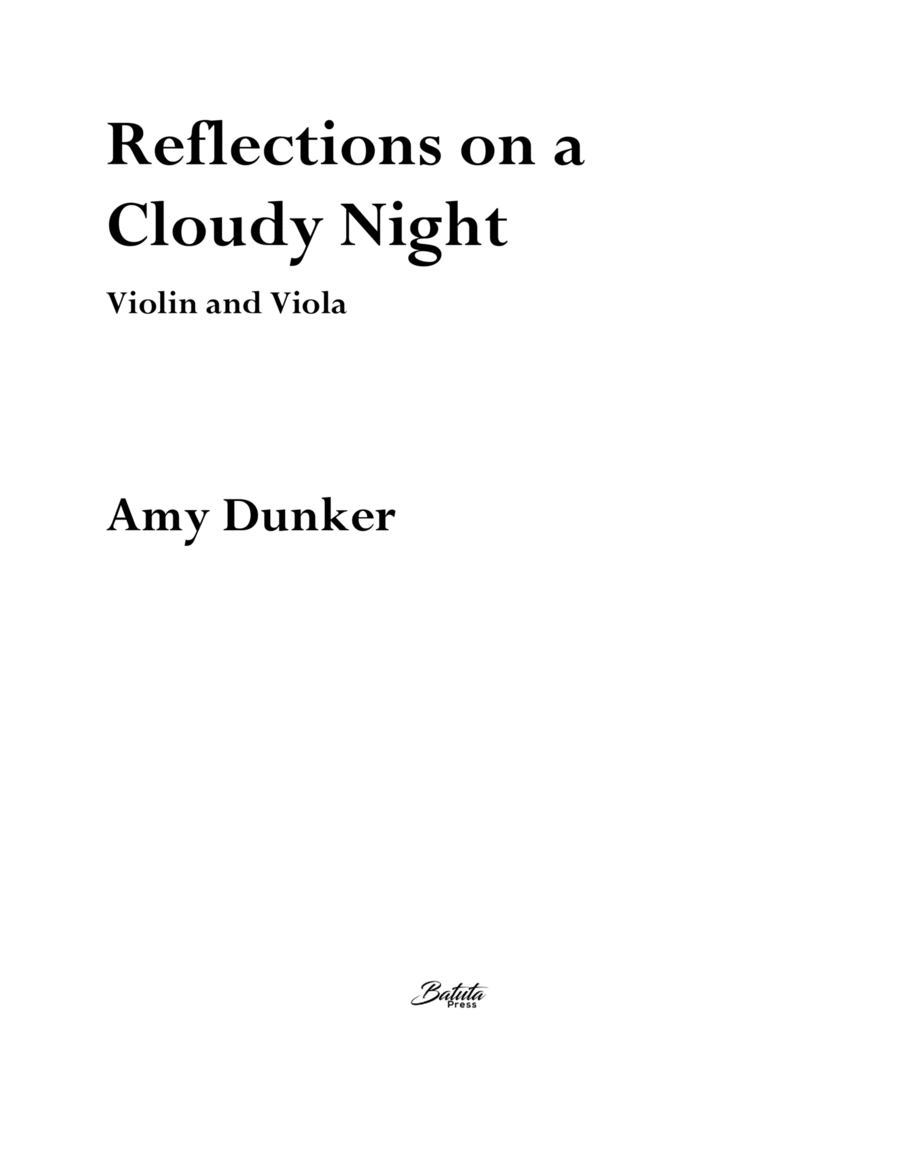 Reflections On a Cloudy Night String Duet scores gallery preview page 1