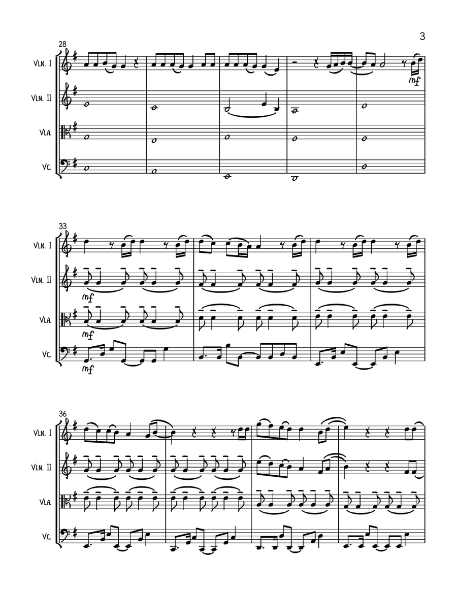 Love Me Like You Do String Quartet scores gallery preview page 3