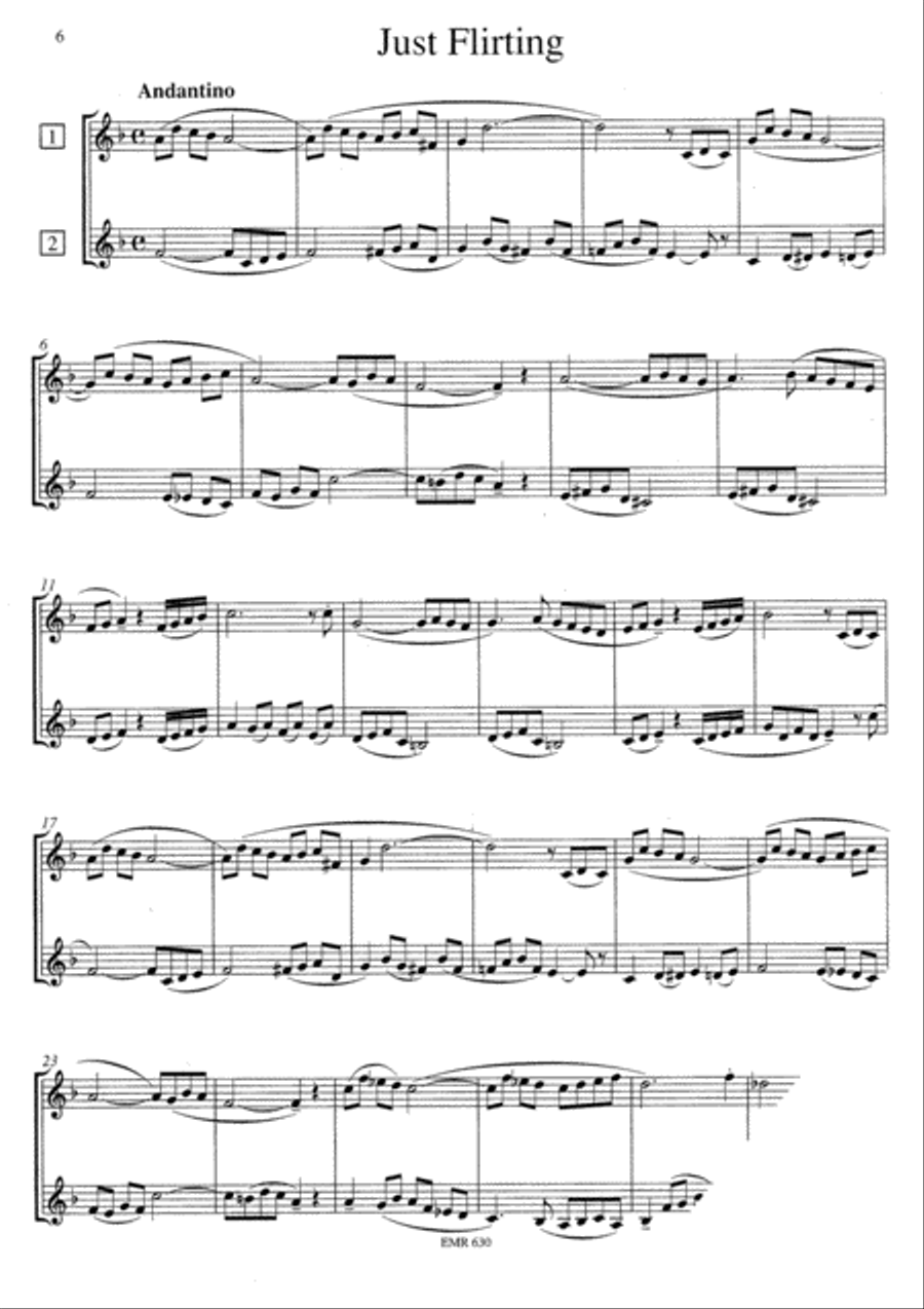 8 Happy Pieces Clarinet Duet scores gallery preview page 4