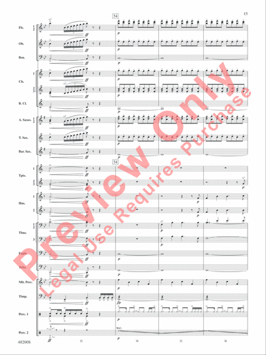 Angels of Joy! Concert Band scores gallery preview page 16