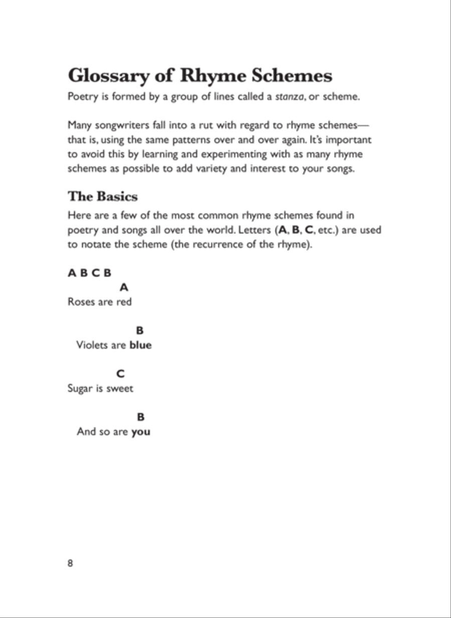 Mini Music Guides -- Rhyming Dictionary Collection / Songbook scores gallery preview page 3
