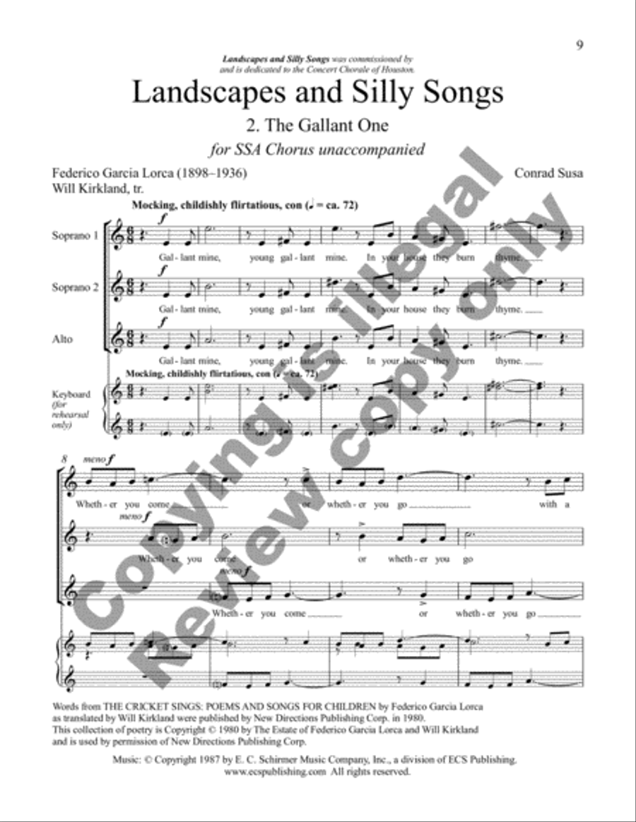 Landscapes and Silly Songs Divisi scores gallery preview page 27