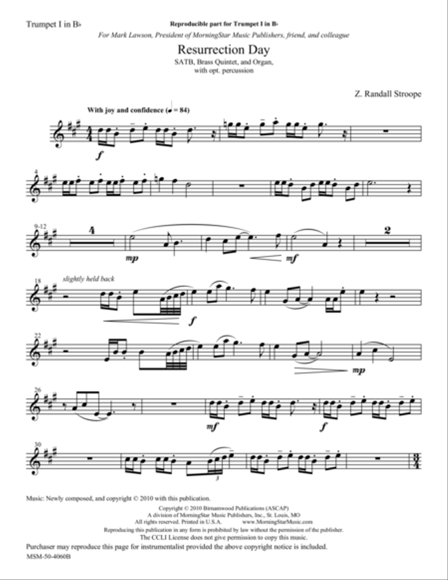 Resurrection Day Choir scores gallery preview page 1