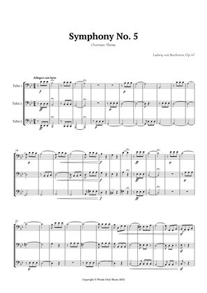 Symphony No. 5 by Beethoven for Tuba Trio