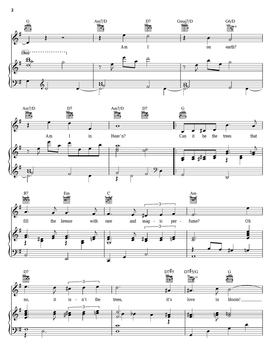 Love In Bloom Love In Bloom Piano, Vocal, Guitar scores gallery preview page 2