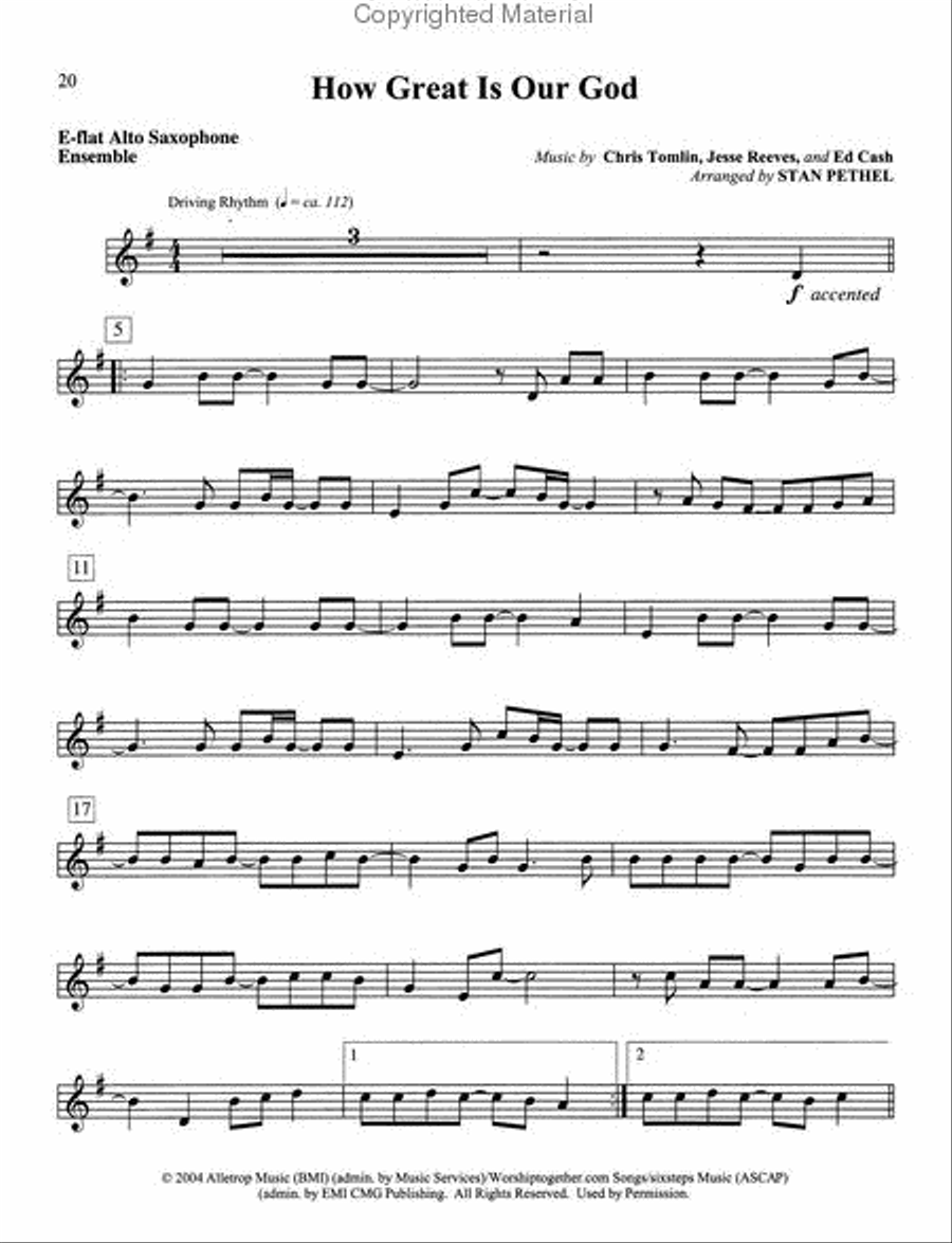 Winds of Praise Alto Saxophone scores gallery preview page 4