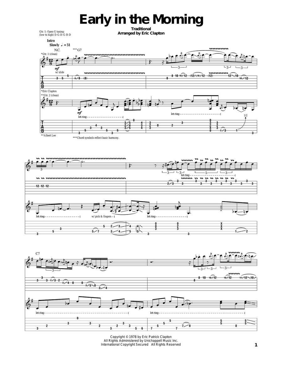 Early In The Morning Early In The Morning Acoustic Guitar scores gallery preview page 1