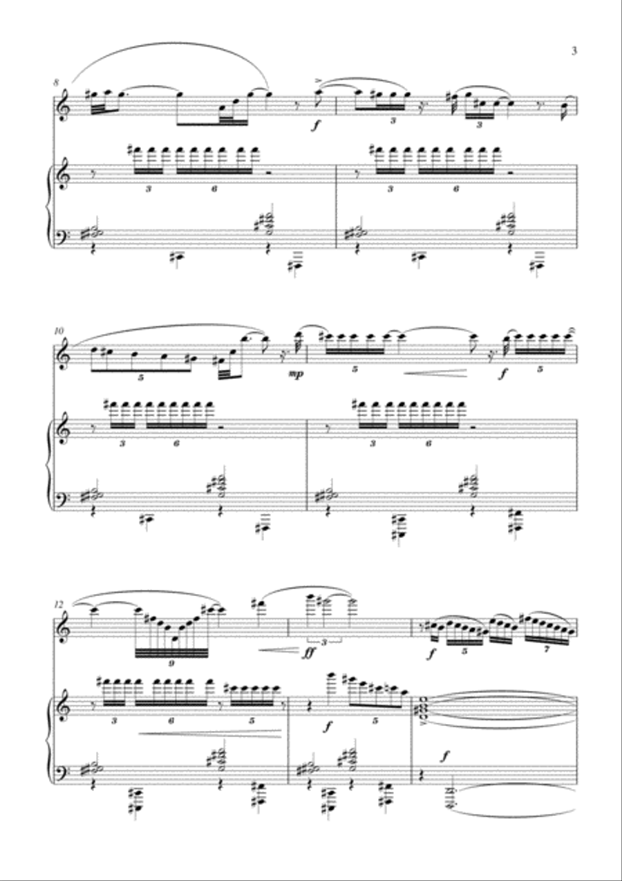 Carson Cooman: Sonata for Flute and Piano (2005) Flute Solo scores gallery preview page 3