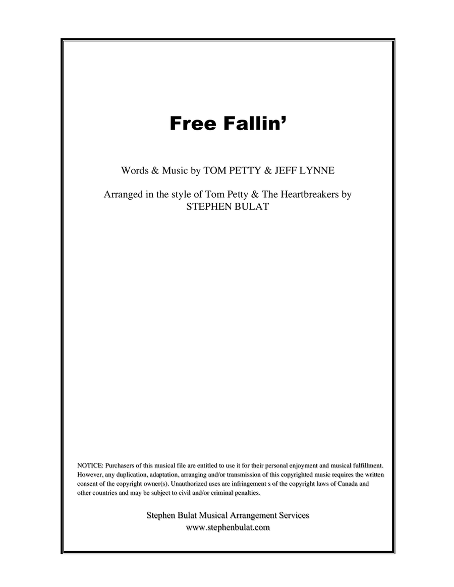 Free Fallin' Small Ensemble scores gallery preview page 1