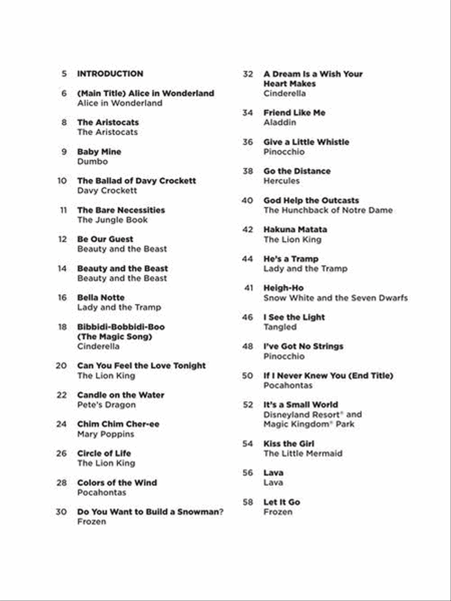 Disney – Super Easy Songbook Easy Piano scores gallery preview page 4