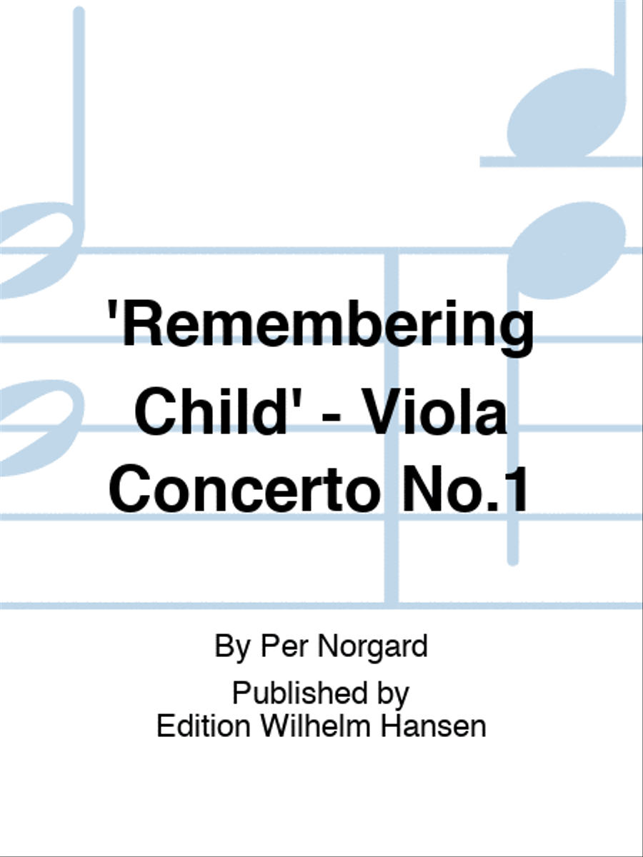'Remembering Child' - Viola Concerto No.1 Viola Solo scores gallery preview page 1