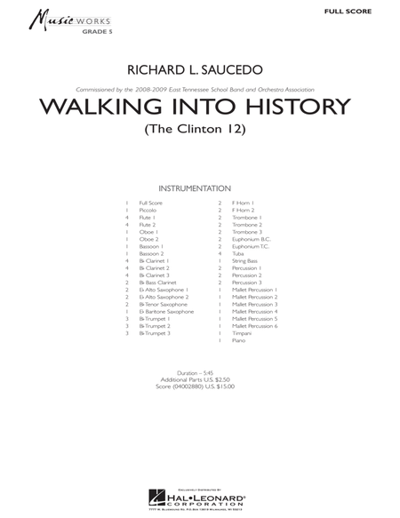 Walking into History (The Clinton 12) - Full Score