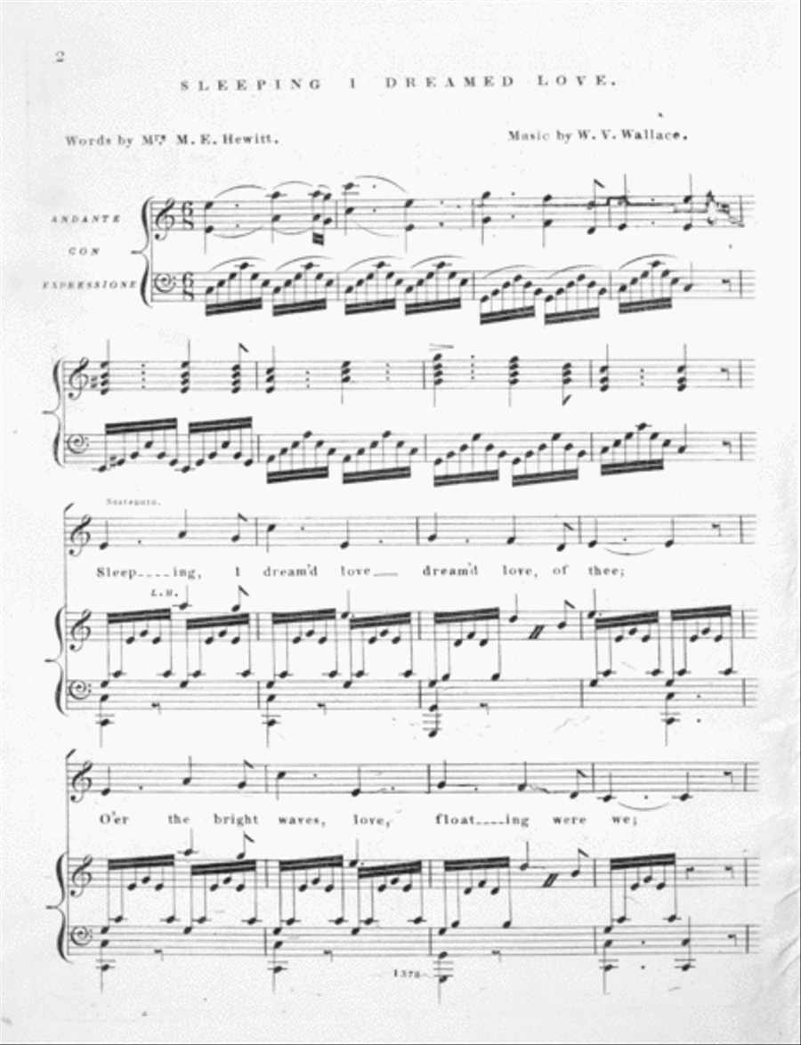 Sleeping I Dreamed Love Voice scores gallery preview page 2
