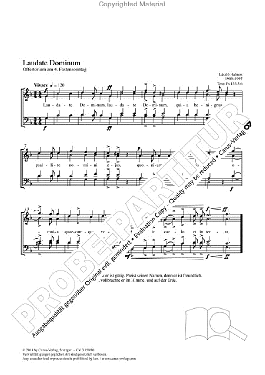 Laudate Dominum 4-Part scores gallery preview page 2