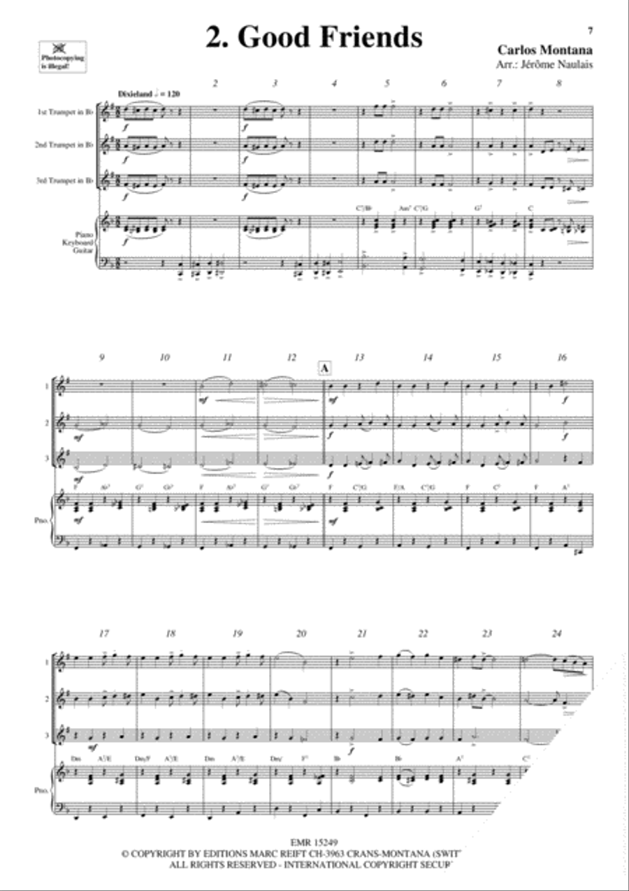 3 Trumpets & Piano Vol. 5 Trumpet Trio scores gallery preview page 4