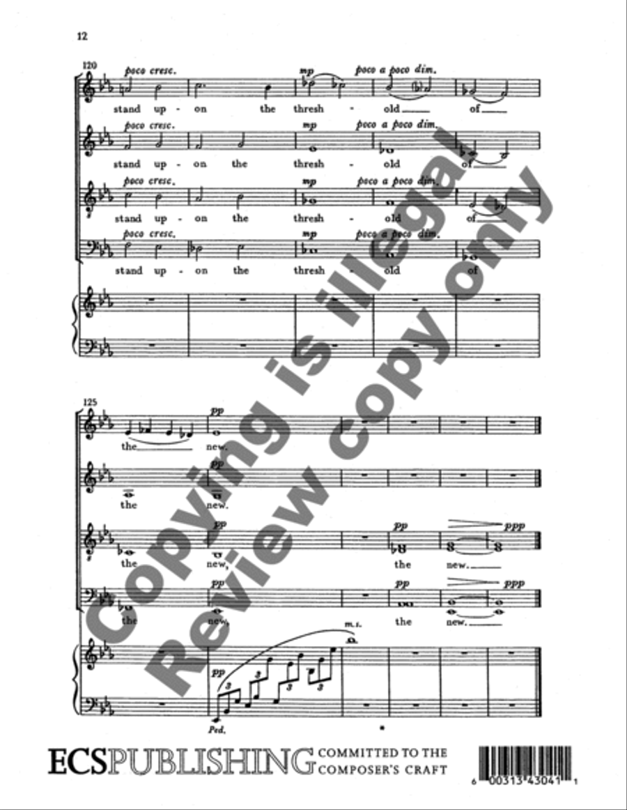 Two Worlds (Choral Score) 4-Part scores gallery preview page 12