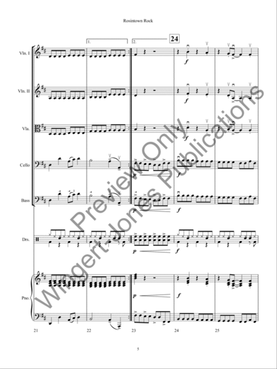Rosintown Rock Rosintown Rock String Orchestra scores gallery preview page 8